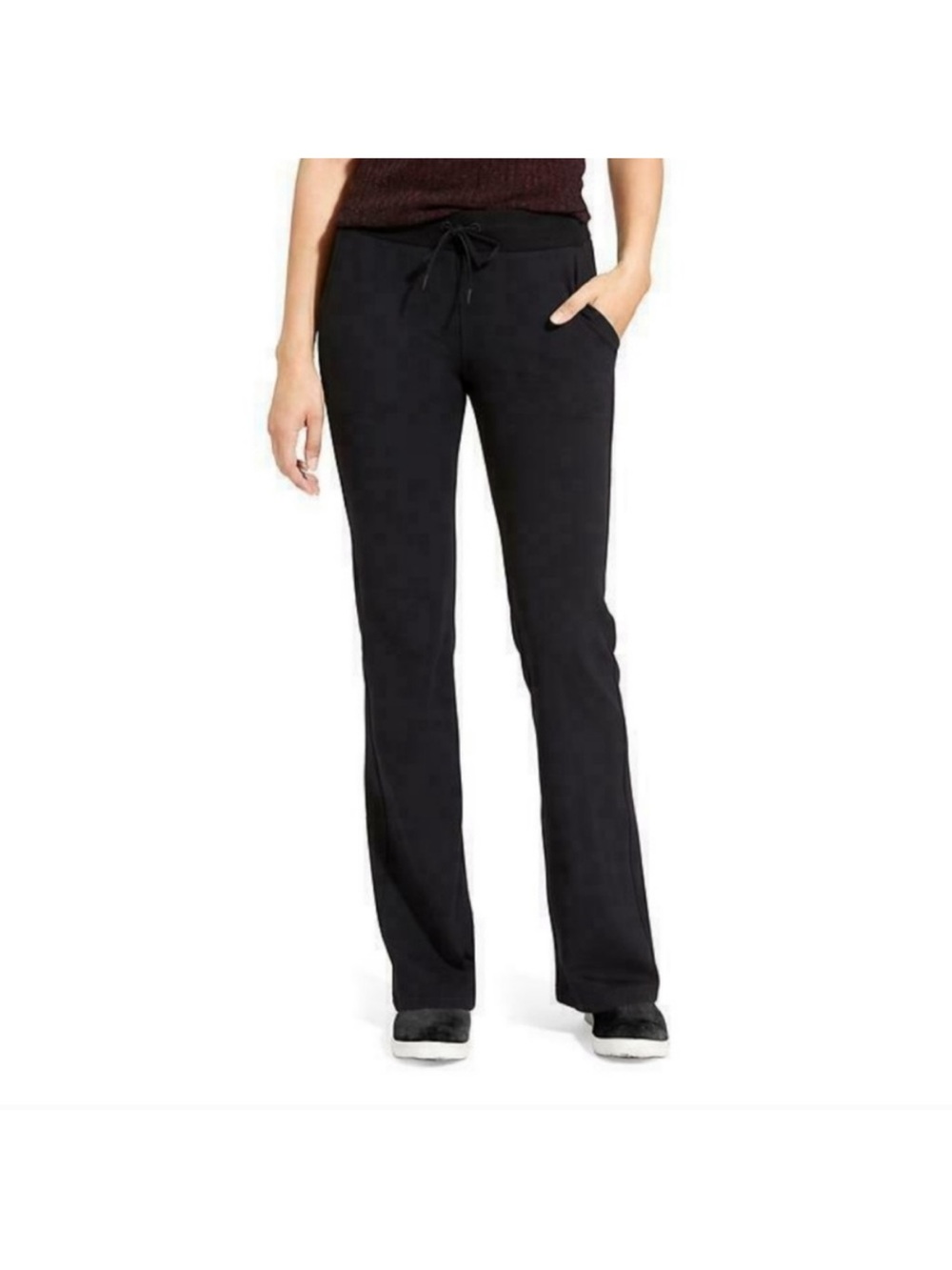 Athleta Women’s Flux Wide Leg Sweatpants Activewear Black Size MT Medium Tall